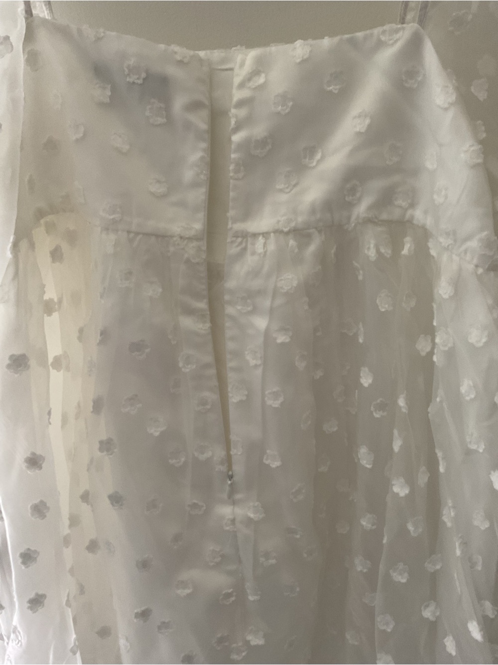 Lulus Effervescent Charm White Organza Floral Babydoll Puff Sleeve Mini Dress - Picture 10 of 14